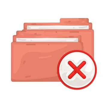 Illustration of rejected folder Illustrazione stock