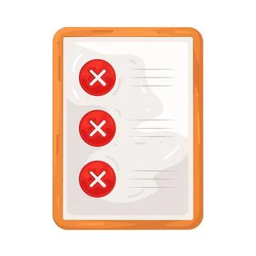 Illustration of rejected task Illustrazione stock