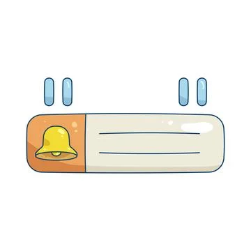 Illustration of reminder with a notification bell Stock Illustration