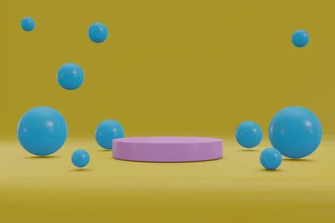 Illustration rendering 3d shape of a circle with an abstract backdrop. Presen イラスト素材