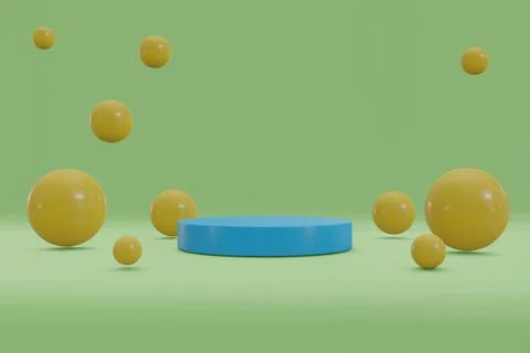 Illustration rendering 3d shape of a circle with an abstract backdrop. Presen イラスト素材