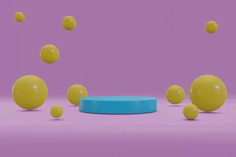 Illustration rendering 3d shape of a circle with an abstract backdrop. Presen イラスト素材