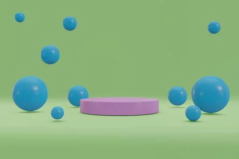 Illustration rendering 3d shape of a circle with an abstract backdrop. Presen イラスト素材