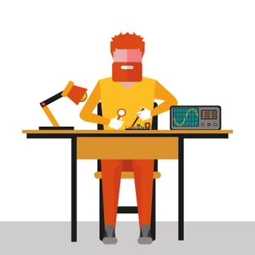 Illustration  repair of electronics Stock Illustration