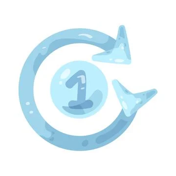 Illustration of repeat one arrow Stock Illustration