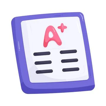 Illustration of report card Stock Illustration
