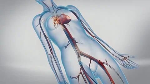 Illustration representation of how the stent is attached on the human body. Stock Illustration