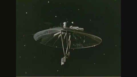 Illustration representation of satellite use in space - 1970 Stock Footage 104333449