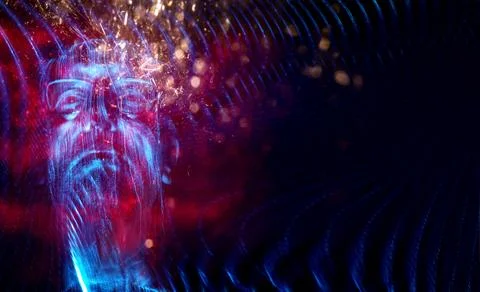 Illustration that represents artificial intelligence becoming aware of itse.. 스톡 사진