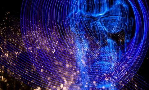 Illustration that represents artificial intelligence becoming aware of itse.. 스톡 사진