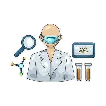 Illustration of researcher Illustrazione stock