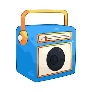 Illustration of retro radio Stock Illustration