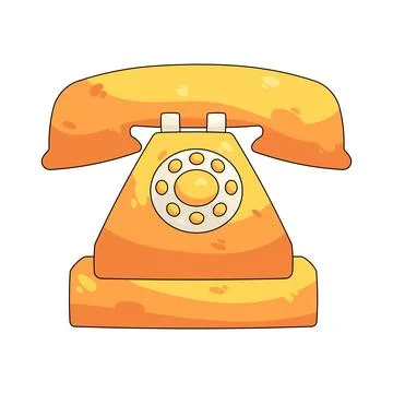 Illustration of retro rotary telephone Stock Illustration
