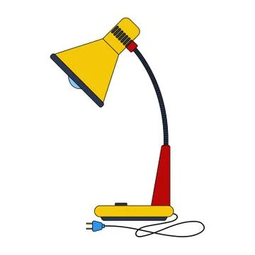 The illustration of retro table lamp Stock Illustration
