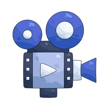Illustration of retro video camera Stock Illustration