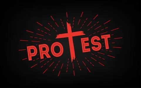 Illustration of the return to the Gospel, protest only Christ Illustrazione stock