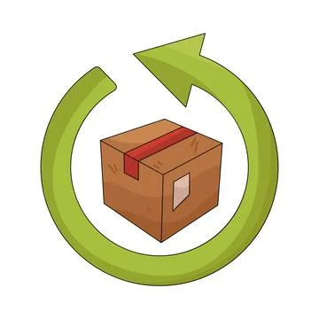 Illustration of return package Stock Illustration