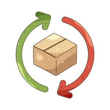 Illustration of return package Stock Illustration