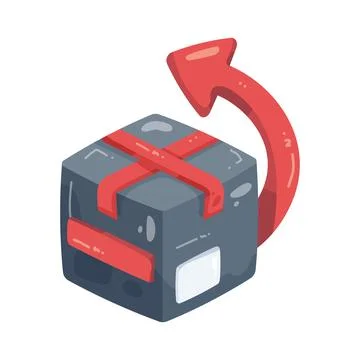 Illustration of return package Stockillustratie