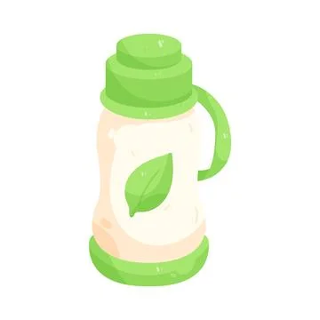 Illustration of reusable thermos Stock Illustration