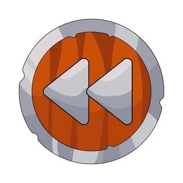 Illustration of rewind button Illustrazione stock