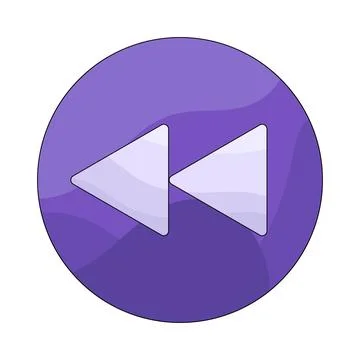 Illustration of rewind button Stock Illustration