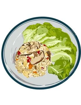 Illustration of rice dish Stock Illustration