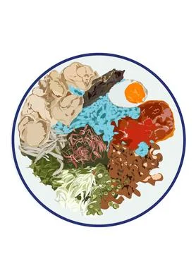 Illustration of rice dish Stock Illustration