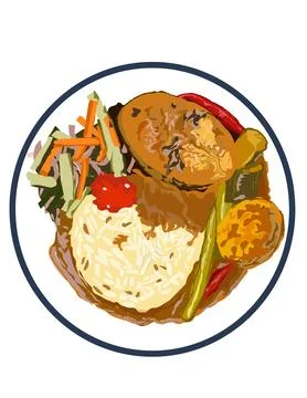 Illustration of rice dish Stock Illustration