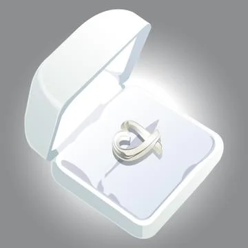 Illustration of ring - ringcase, with white background vector-eps Stock Illustration