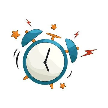 Illustration of Ringing alarm 스톡 일러스트