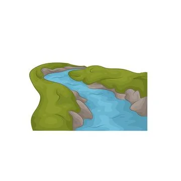 Illustration of river Stock Illustration