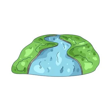 Illustration of river Stock Illustration