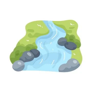 Illustration of river Stock Illustration