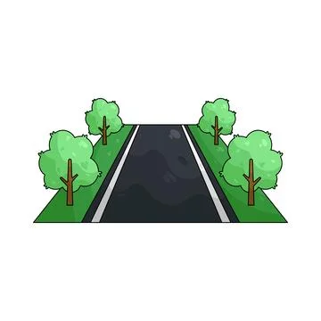 Illustration of road Illustrazione stock