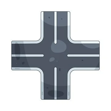Illustration of Road intersection Stock Illustration