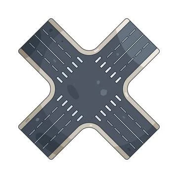 Illustration of Road intersection Illustrazione stock