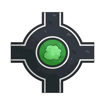 Illustration of road intersection Illustrazione stock