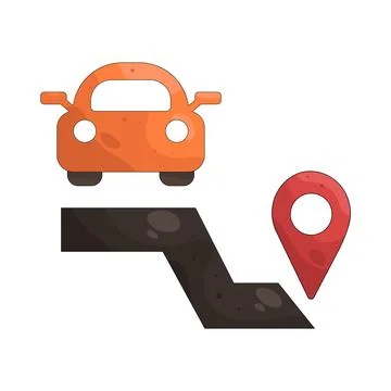 Illustration of Road location 스톡 일러스트