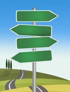 Illustration of road signs Stock Illustration