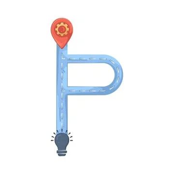 Illustration of roadmap 스톡 일러스트