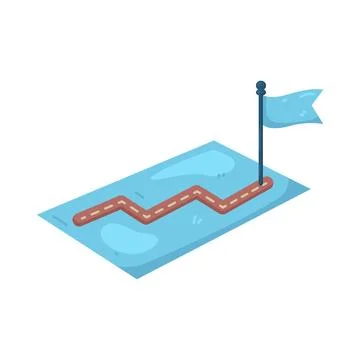 Illustration of roadmap Stock Illustration