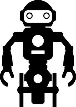 Illustration of Robot Icon in Flat Style. Illustration of Children Toy Stock Illustration