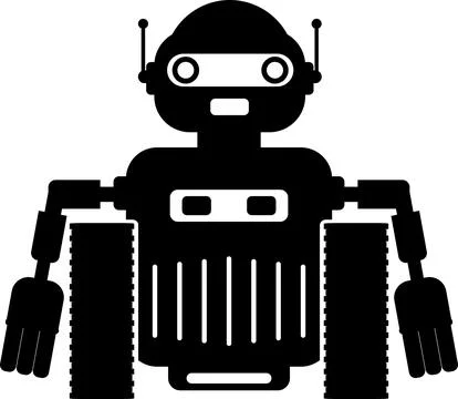 Illustration of Robot Icon in Flat Style. Illustration of Children Toy Illustrazione stock