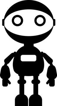 Illustration of Robot Icon in Flat Style. Illustration of Children Toy Illustrazione stock