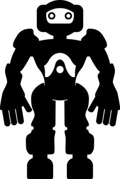 Illustration of Robot Icon in Flat Style. Illustration of Children Toy Stock Illustration