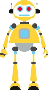 Illustration of Robot Icon in Flat Style. Vector Illustration Stock Illustration