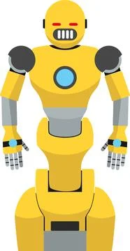 Illustration of Robot Icon in Flat Style. Vector Illustration Stock Illustration
