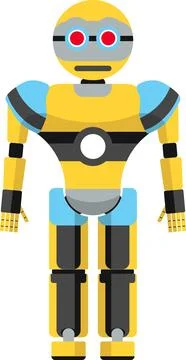 Illustration of Robot Icon in Flat Style. Vector Illustration Illustrazione stock
