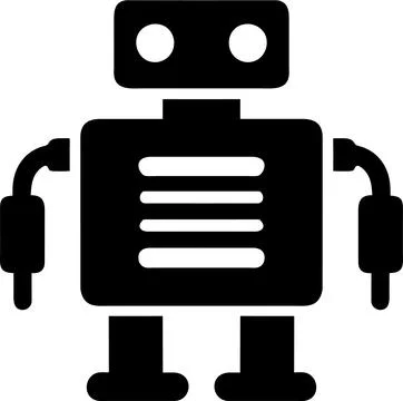 Illustration of Robot Icon in Flat Style. Illustration of Children Toy Stock Illustration